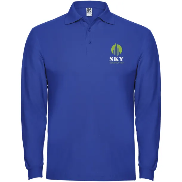 Estrella long sleeve men's polo - Roly Royal blue