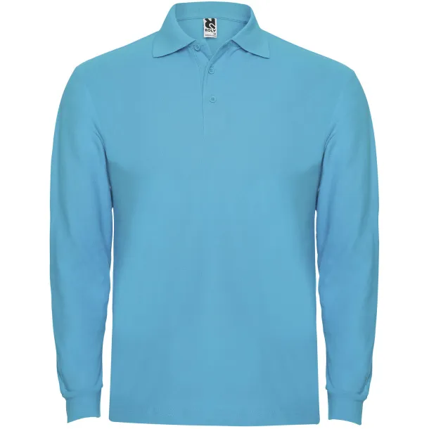 Estrella long sleeve men's polo - Roly Turquois