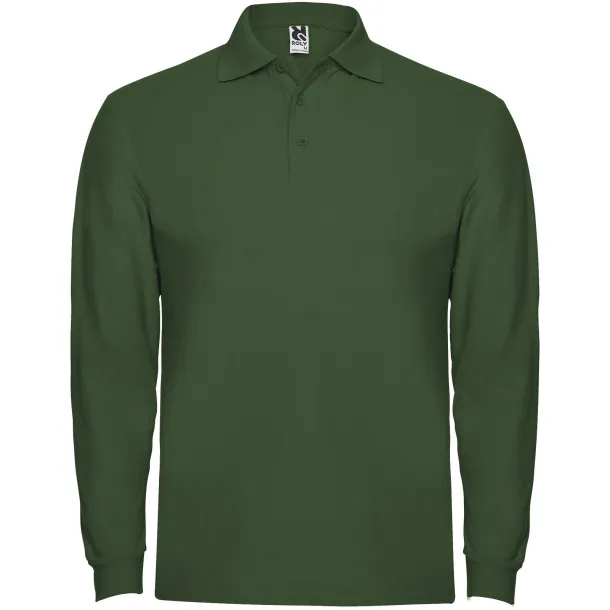 Estrella long sleeve men's polo - Roly Zelena