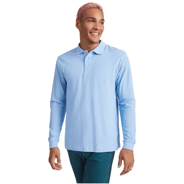 Estrella long sleeve men's polo - Roly Zelena