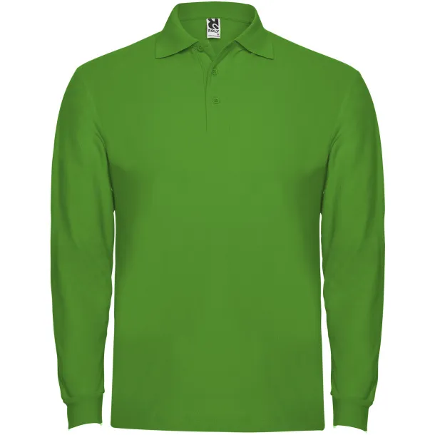 Estrella muška polo majica dugih rukava, 220 g/m² - Roly Grass Green