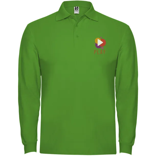 Estrella muška polo majica dugih rukava, 220 g/m² - Roly Grass Green
