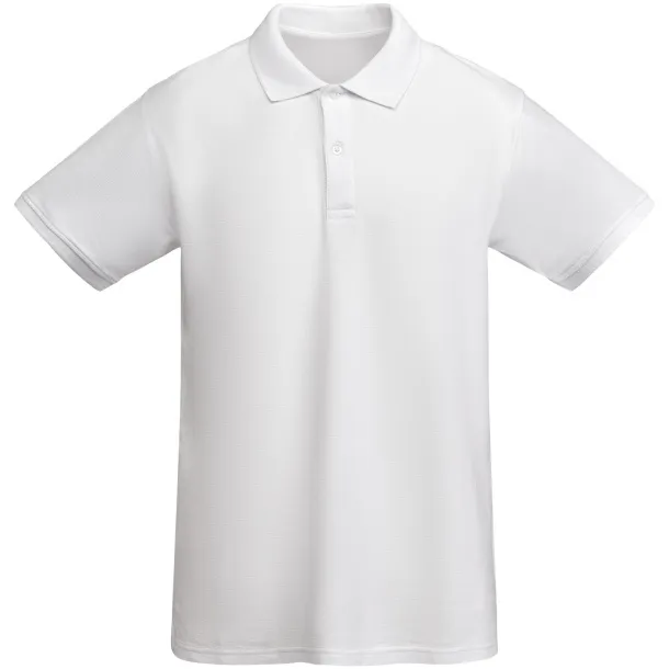 Prince organic cotton short sleeve men's polo - Roly White