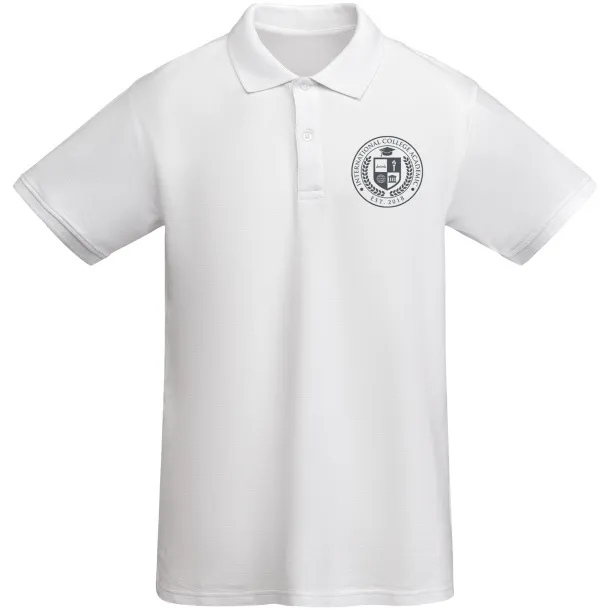 Prince muška polo majica s kratkim rukavima od organskog pamuka, 210 g/m² - Roly Bijela
