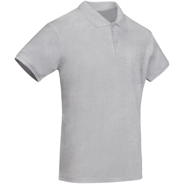 Prince organic cotton short sleeve men's polo - Roly Marl Grey