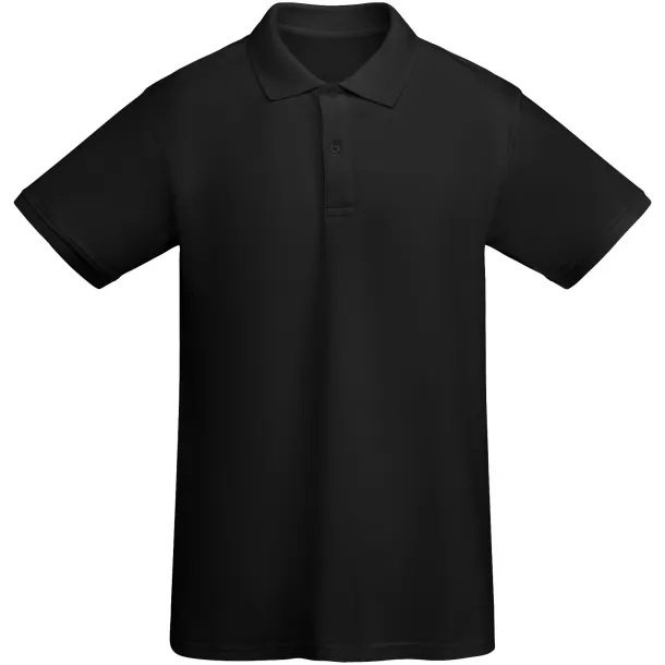 Prince muška polo majica s kratkim rukavima od organskog pamuka, 210 g/m² - Roly Crna
