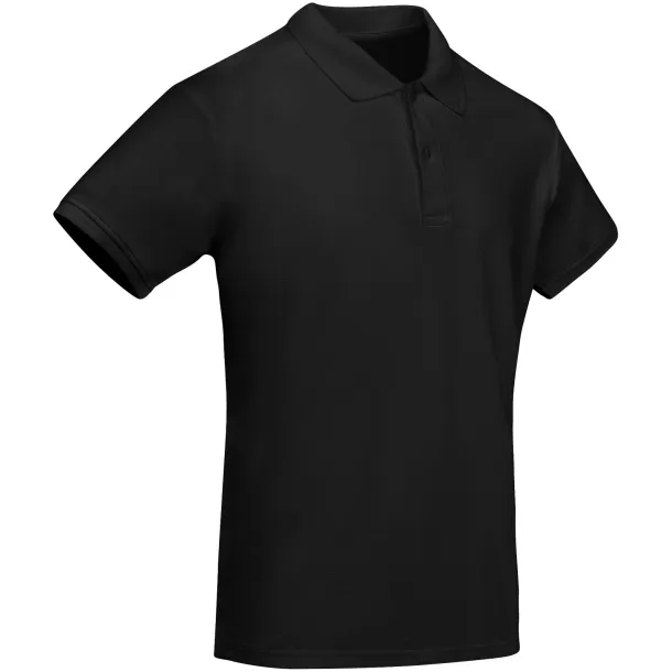 Prince muška polo majica s kratkim rukavima od organskog pamuka, 210 g/m² - Roly Crna