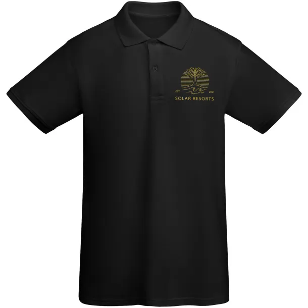 Prince muška polo majica s kratkim rukavima od organskog pamuka - Roly Solid black