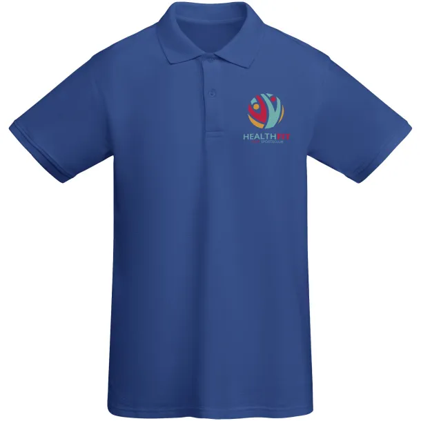 Prince organic cotton short sleeve men's polo - Roly Royal blue
