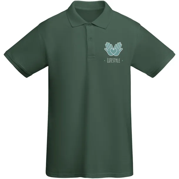 Prince organic cotton short sleeve men's polo - Roly Bottle green