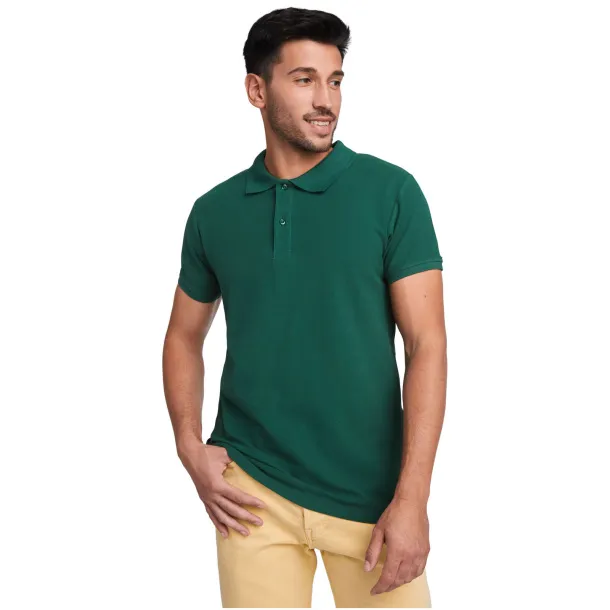 Prince organic cotton short sleeve men's polo - Roly Zelena