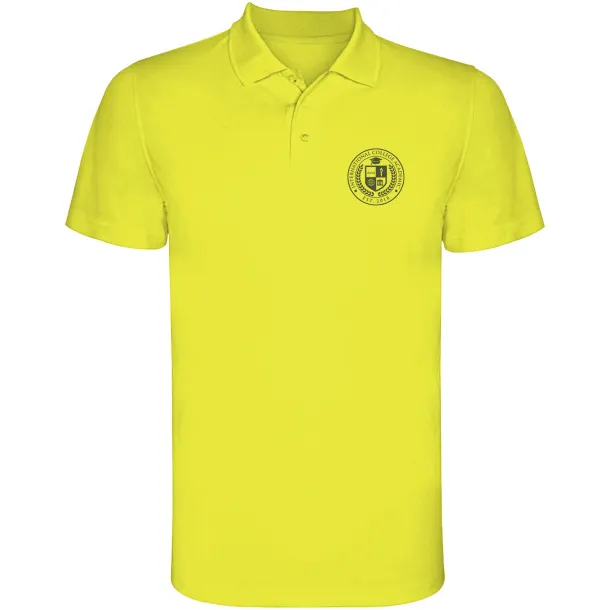 Monzha short sleeve men's sports polo - Roly Fluor Yellow