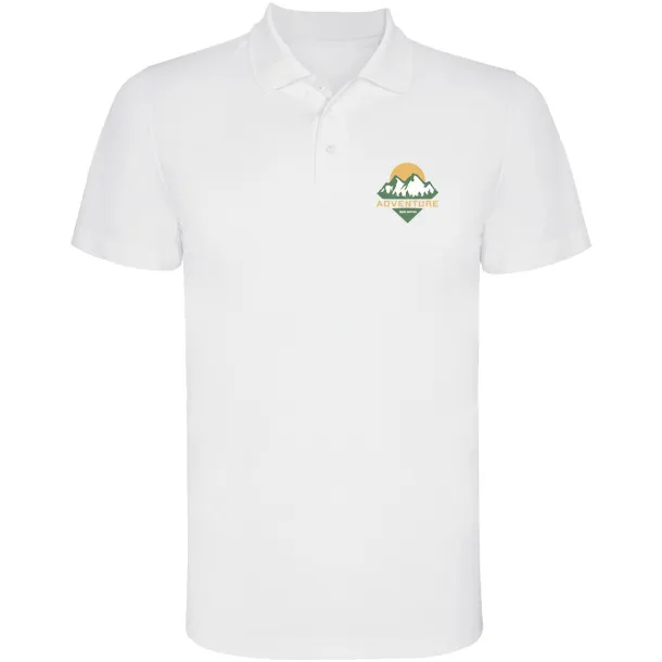 Monzha short sleeve men's sports polo - Roly White