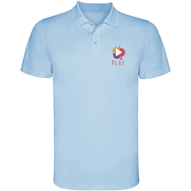 Monzha muška sportska polo majica kratkih rukava, 150 g/m² - Roly Sky blue