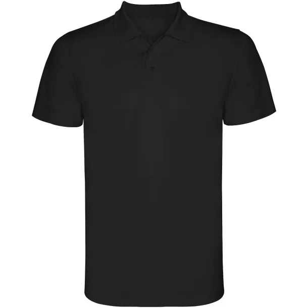 Monzha muška sportska polo majica kratkih rukava, 150 g/m² - Roly Crna
