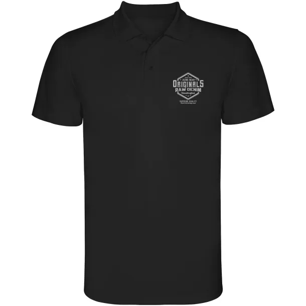 Monzha muška sportska polo majica kratkih rukava, 150 g/m² - Roly Crna