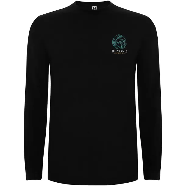 Extreme long sleeve men's t-shirt - Roly Solid black