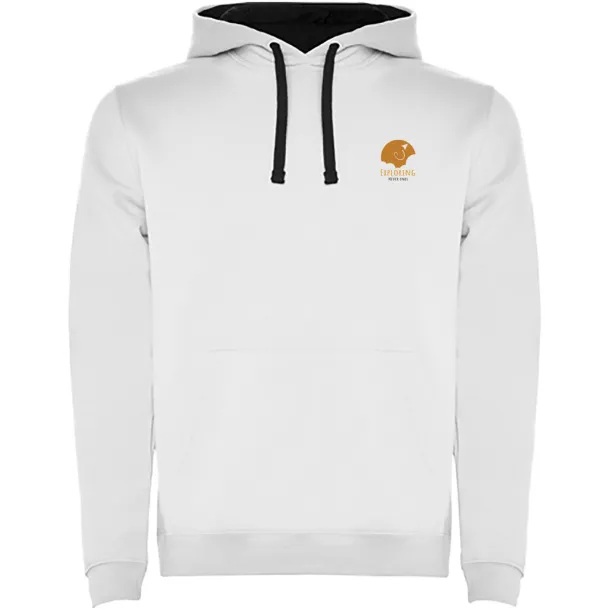 Urban kids hoodie - Roly White Mornarski plava