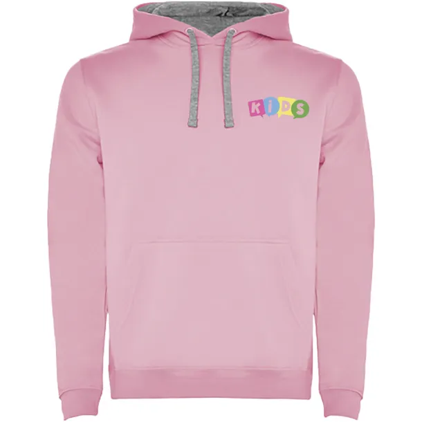 Urban dječji hoodie, 280 g/m² - Roly Svijetlo ružičasta Marl Grey
