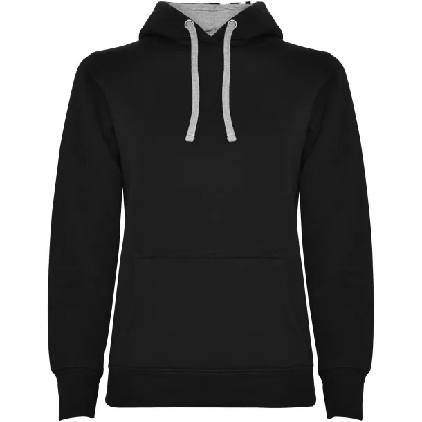 Urban women's hoodie - Roly Solid black Sport grey