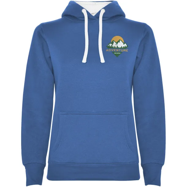Urban ženski hoodie, 280 g/m² - Roly Kraljevski plava Bijela