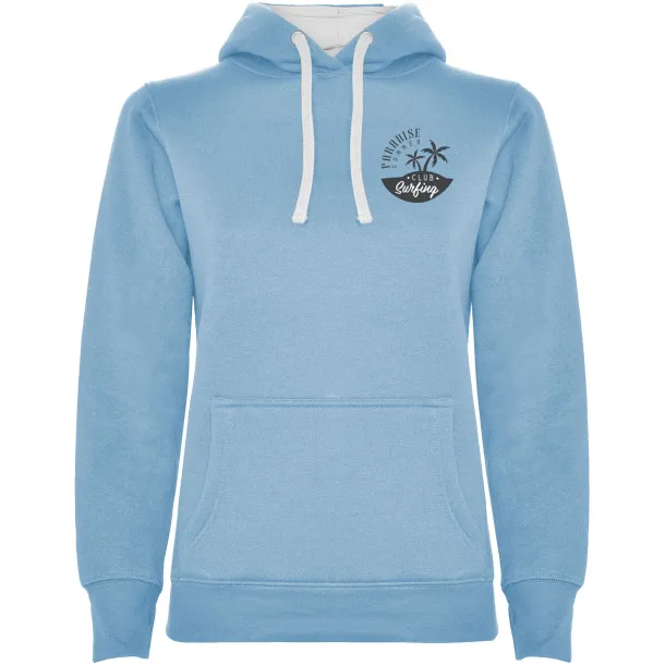 Urban ženski hoodie, 280 g/m² - Roly Sky blue Bijela