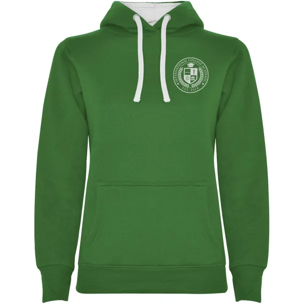 Urban ženski hoodie, 280 g/m² - Roly Kelly zelena Bijela