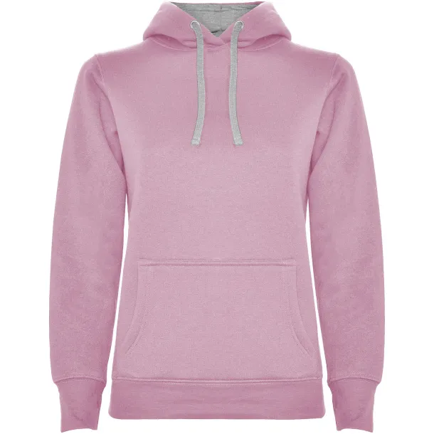 Urban ženski hoodie, 280 g/m² - Roly Svijetlo ružičasta Marl Grey