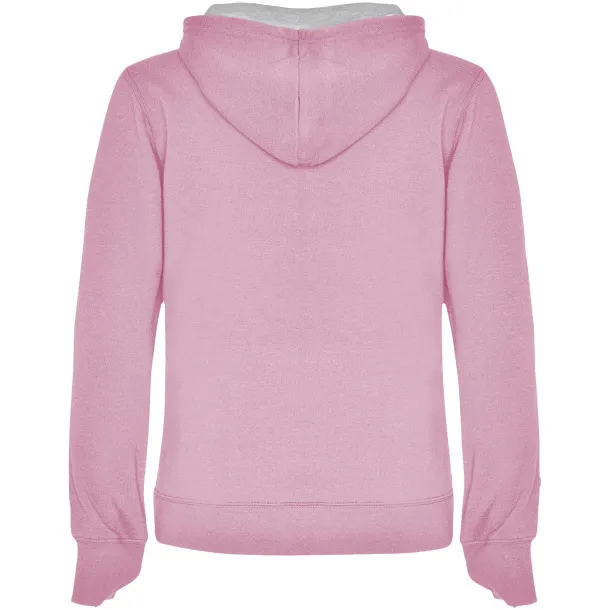 Urban women's hoodie - Roly Light pink Marl Grey