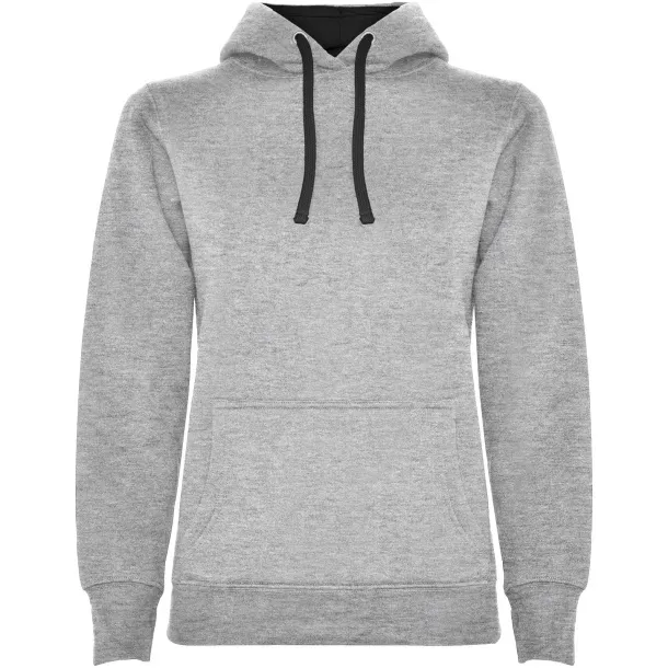 Urban ženski hoodie, 280 g/m² - Roly Marl Grey Crna