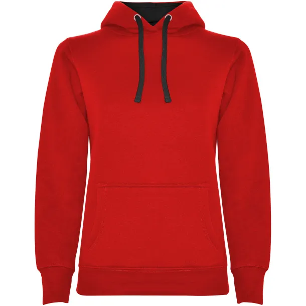 Urban ženski hoodie, 280 g/m² - Roly Crvena Crna