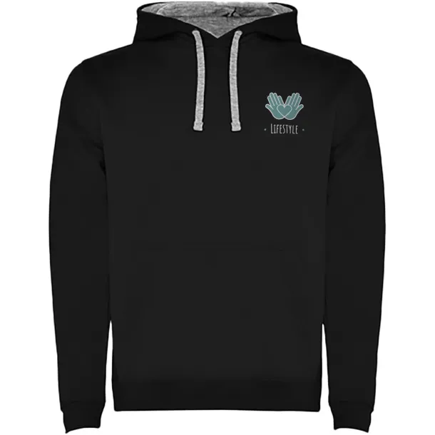 Urban muški hoodie - Roly Solid black Sport grey