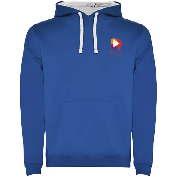 Urban muški hoodie - Roly Kraljevski plava Bijela