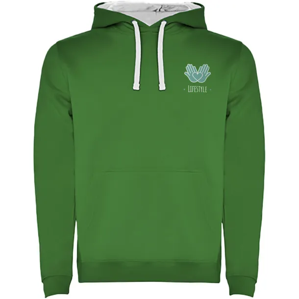 Urban muški hoodie, 280 g/m² - Roly Kelly zelena Bijela