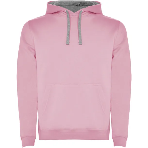 Urban men's hoodie - Roly Light pink Marl Grey