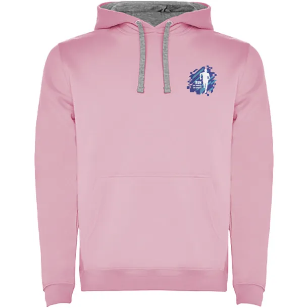 Urban muški hoodie, 280 g/m² - Roly Svijetlo ružičasta Marl Grey