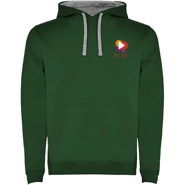 Urban muški hoodie, 280 g/m² - Roly Zelena Marl Grey