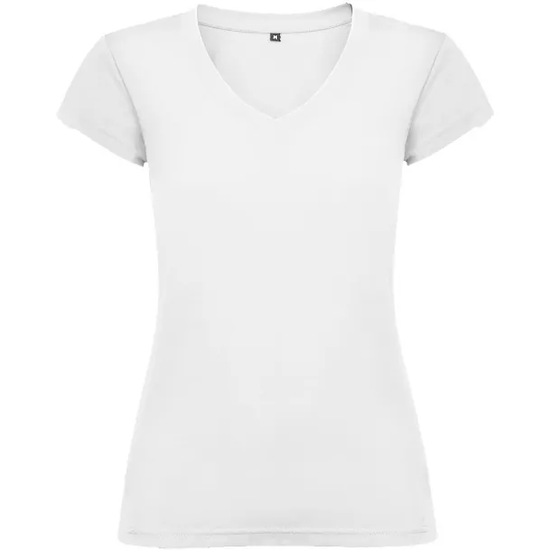 Victoria kratka ženska majica s v-izrezom, 155 g/m² - Roly Bijela