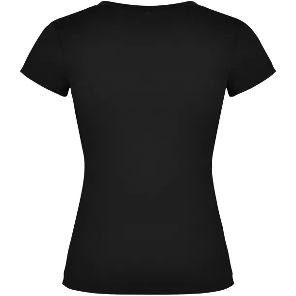 Victoria short sleeve women's v-neck t-shirt - Roly Crna