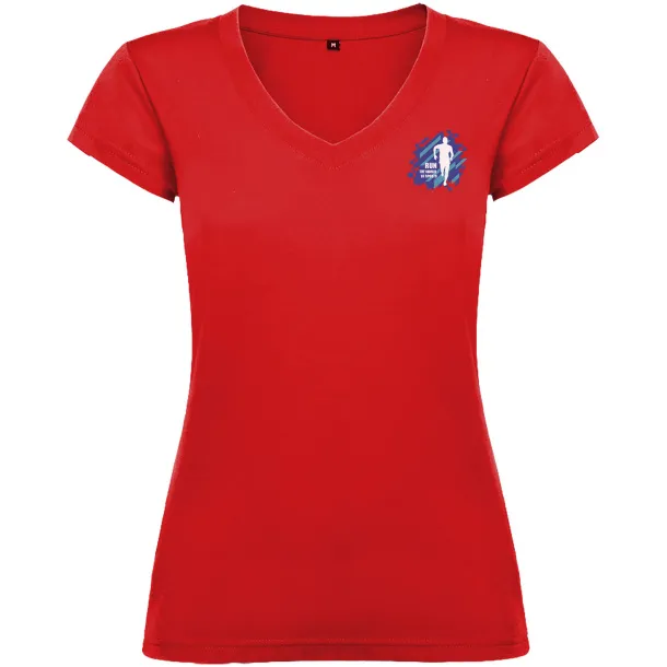 Victoria short sleeve women's v-neck t-shirt - Roly Red