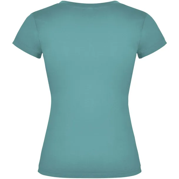 Victoria short sleeve women's v-neck t-shirt - Roly Dusty Blue