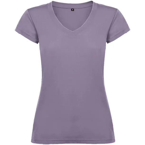 Victoria short sleeve women's v-neck t-shirt - Roly Lavanda