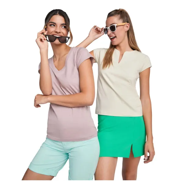 Victoria kratka ženska majica s v-izrezom, 155 g/m² - Roly Clay Orange