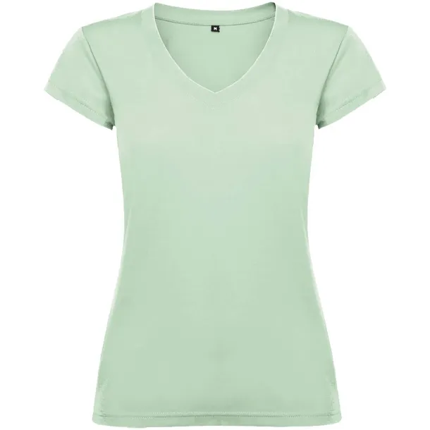Victoria kratka ženska majica s v-izrezom - Roly Mist Green