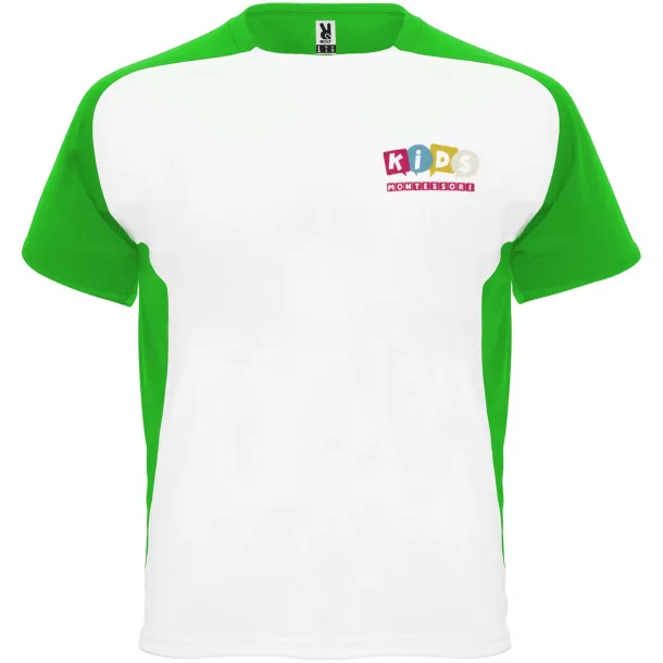 Bugatti short sleeve kids sports t-shirt - Roly White Fern green