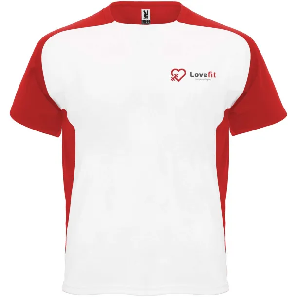 Bugatti short sleeve kids sports t-shirt - Roly White Red