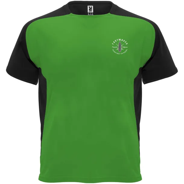Bugatti short sleeve kids sports t-shirt - Roly Fern green White