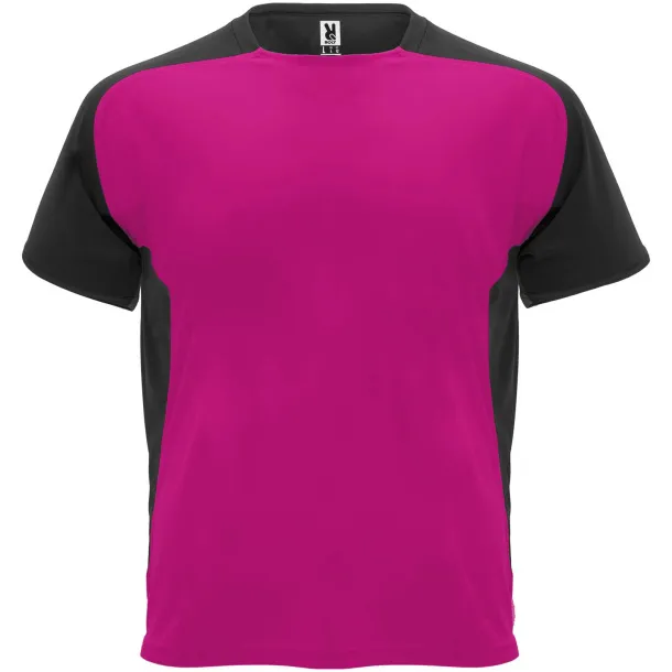 Bugatti short sleeve kids sports t-shirt - Roly Fuchsia Solid black