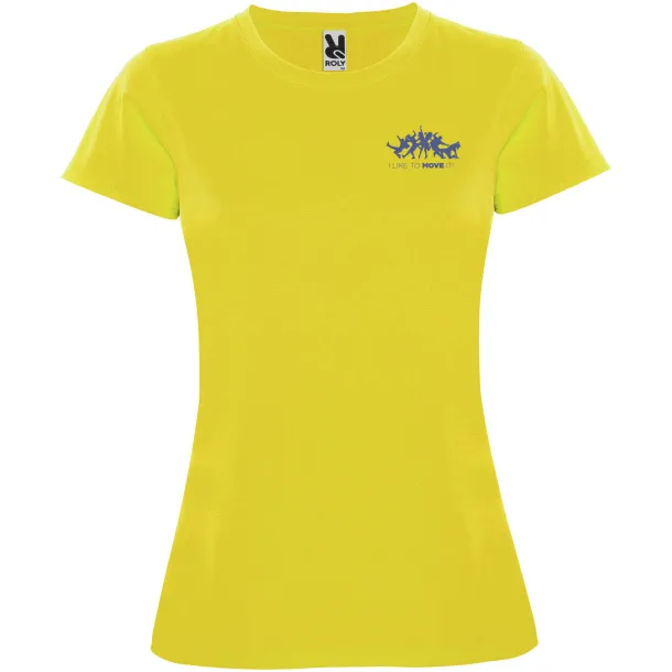 Montecarlo short sleeve women's sports t-shirt - Roly Yellow