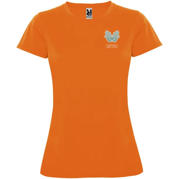 Montecarlo short sleeve women's sports t-shirt - Roly Fluor Orange
